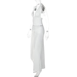 Women's Halter Neck Maxi Dress Set