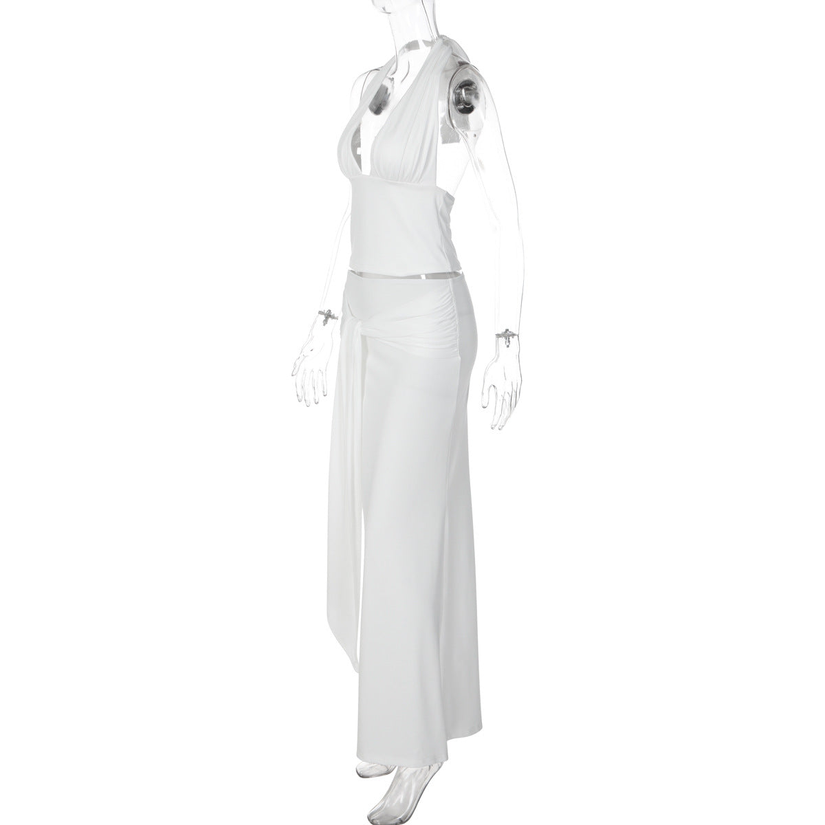 Women's Halter Neck Maxi Dress Set