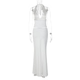 Women's Halter Neck Maxi Dress Set