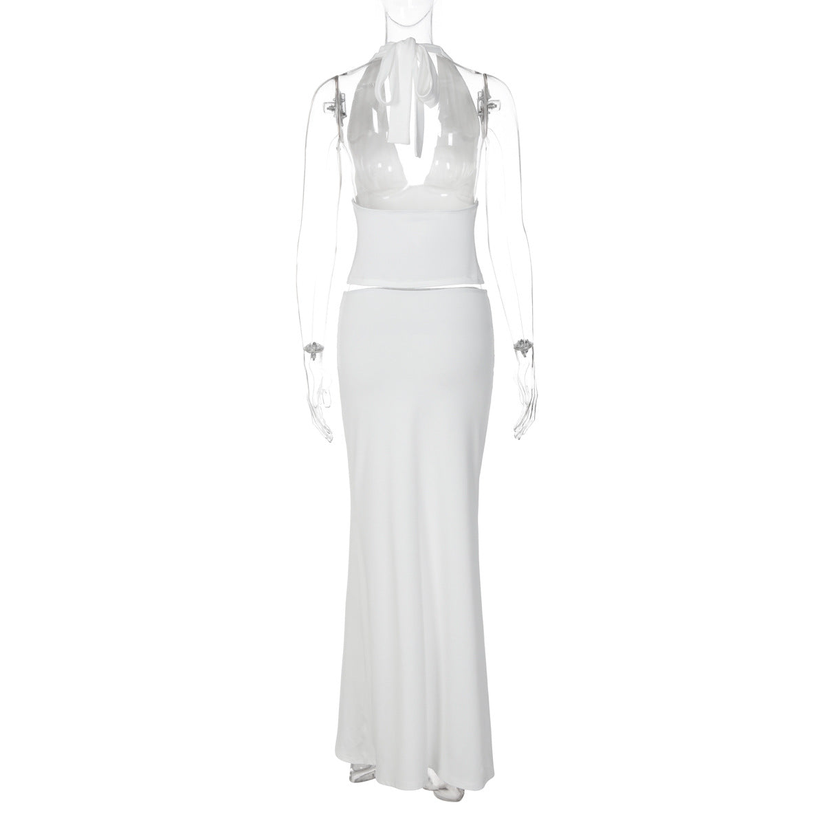Women's Halter Neck Maxi Dress Set
