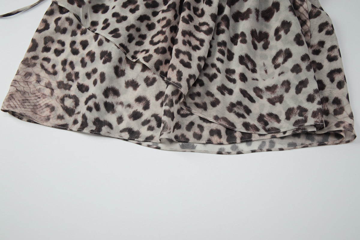 Women's Leopard Print Mini Dress