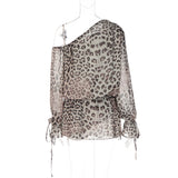 Women's Leopard Print Mini Dress