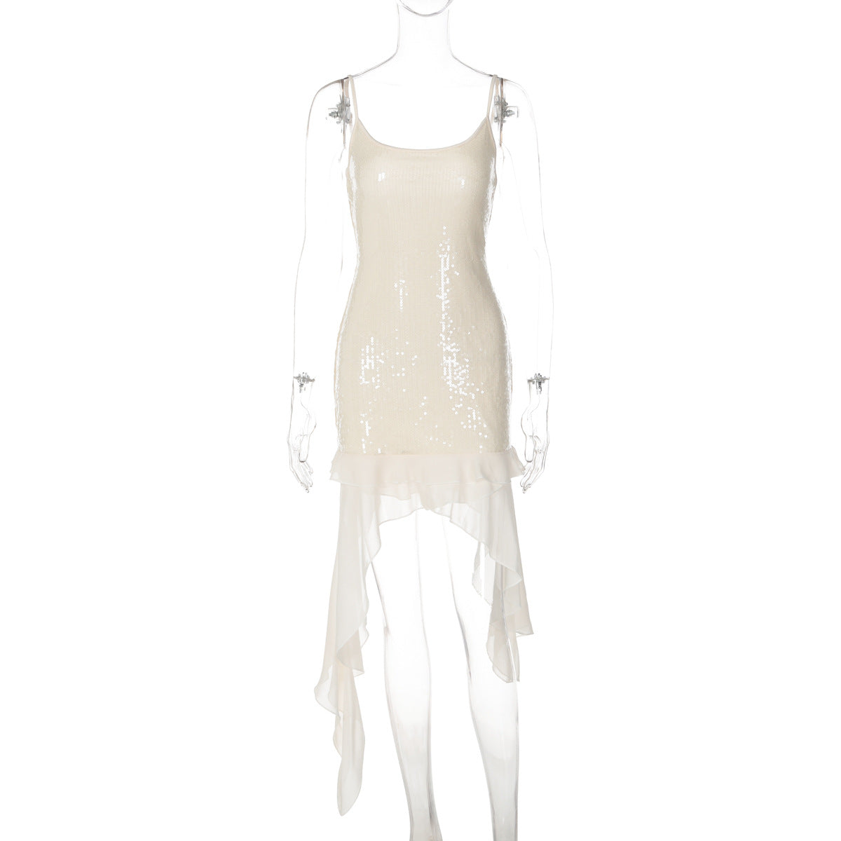 Women's Sequin High Low Mini Dress