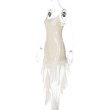 Women's Sequin High Low Mini Dress