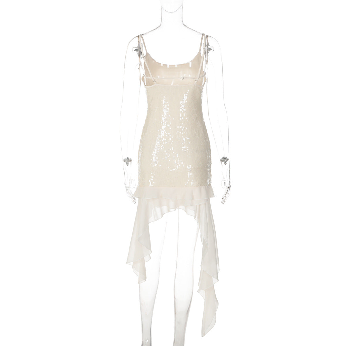 Women's Sequin High Low Mini Dress
