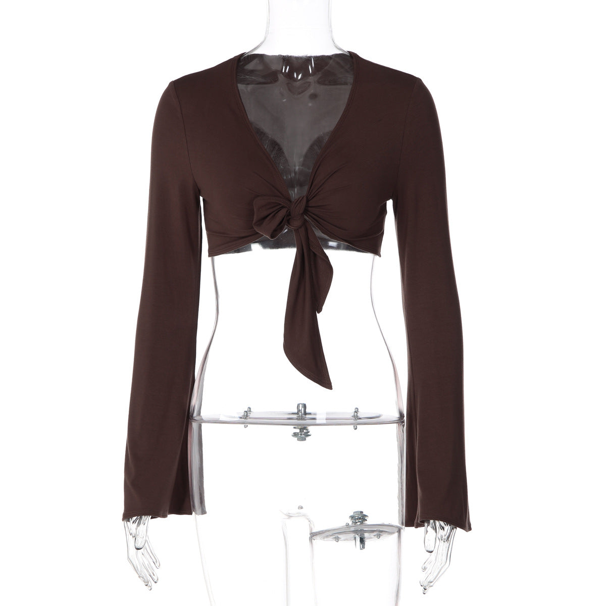 Women's Tie Front Crop Top