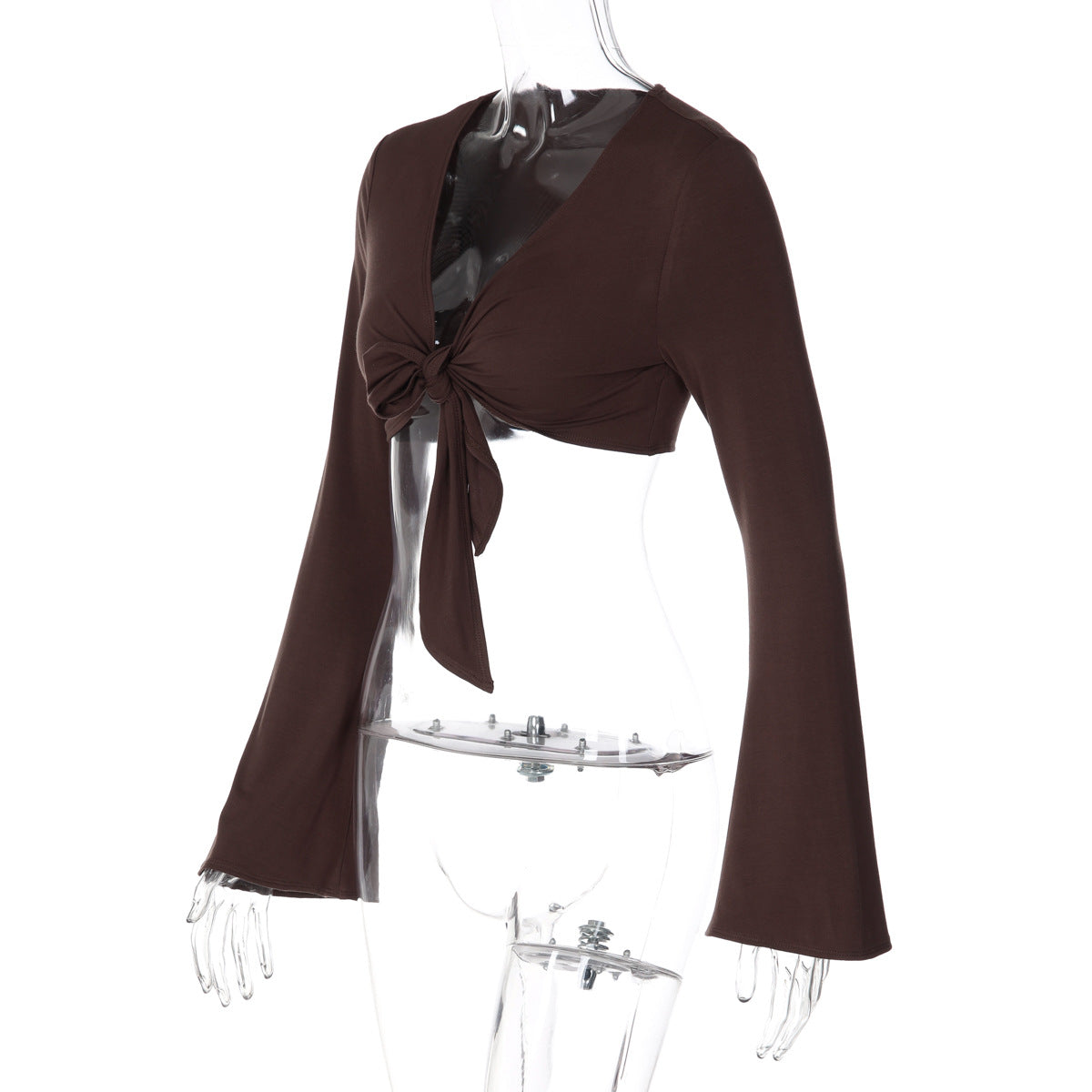 Women's Tie Front Crop Top