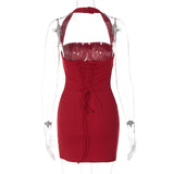 Women's Halter Bodycon Mini Dress