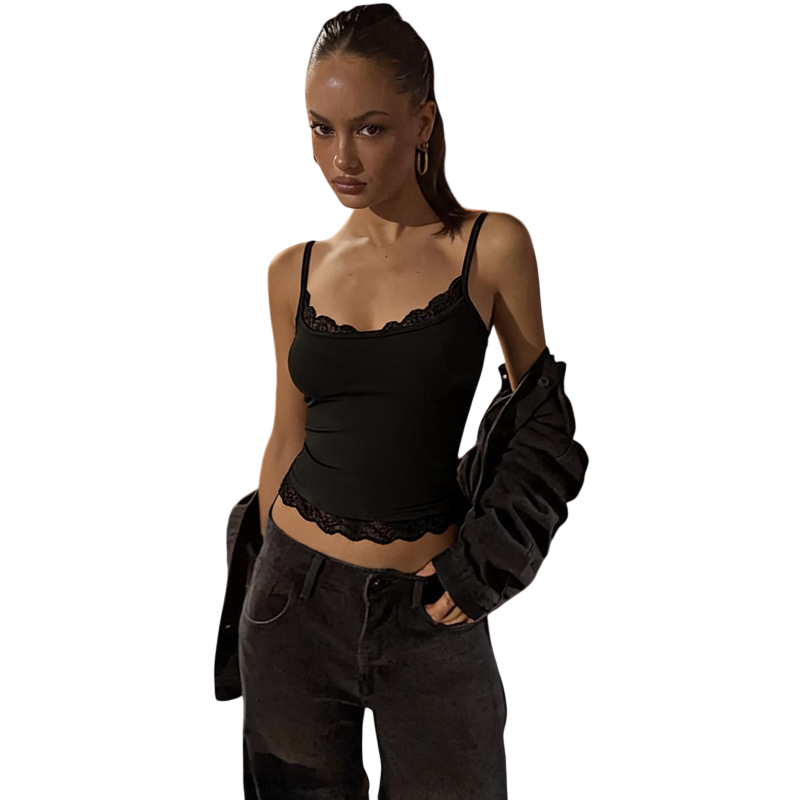 Women's Lace Trim Cami Top