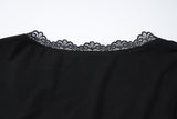 Women's Lace Trim Top & Skirt Set