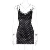Women's Lace Trim Slip Mini Dress