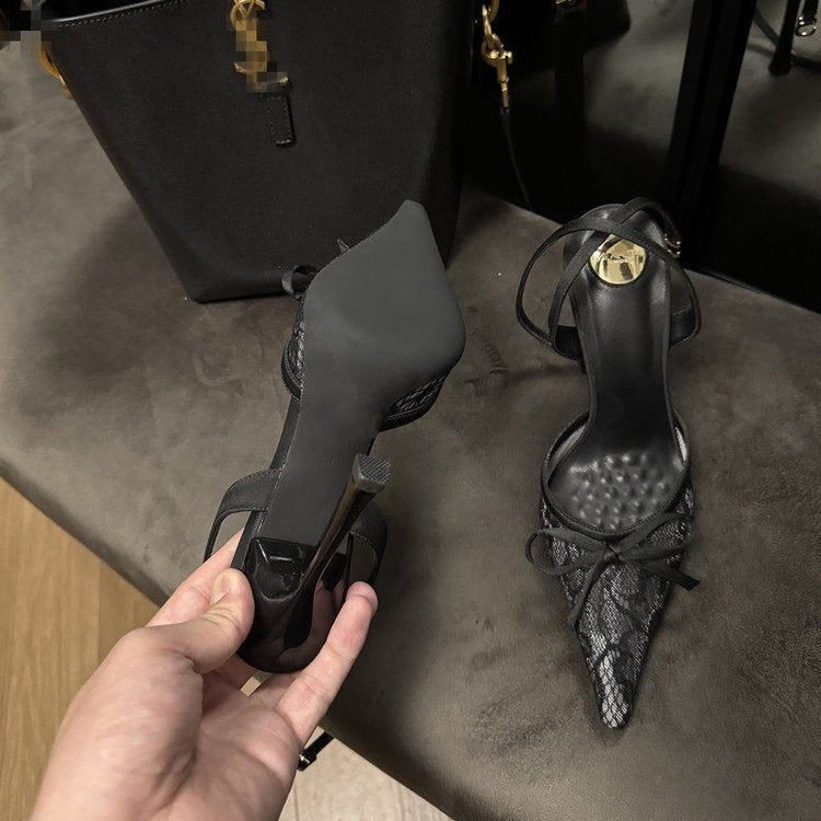 Women's Pointed Toe Strappy Heeled Sandals