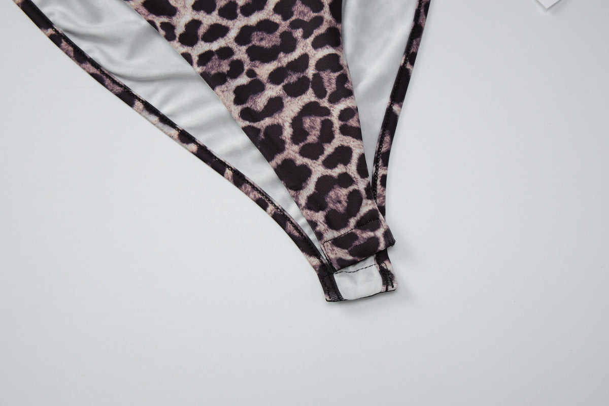 Women's Leopard Print Romper
