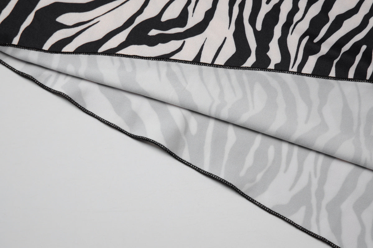 Women's Halter Animal Print Mini Dress