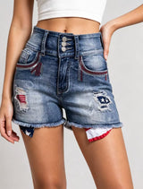 Women's Distressed Denim Shorts