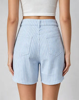 Women's Striped Bermuda Shorts