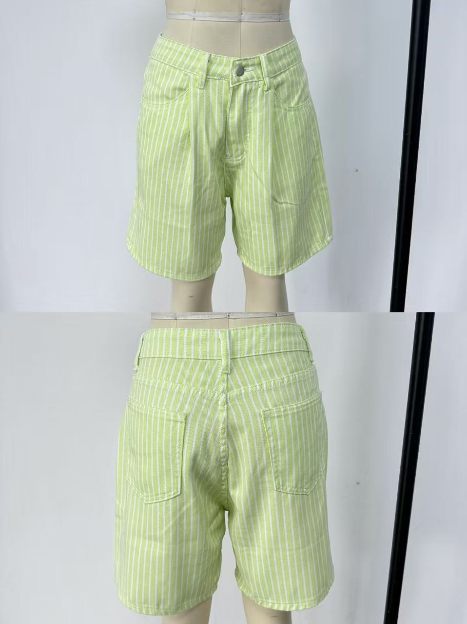 Women's Striped Bermuda Shorts