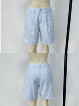 Women's Striped Bermuda Shorts