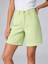 Women's Striped Bermuda Shorts