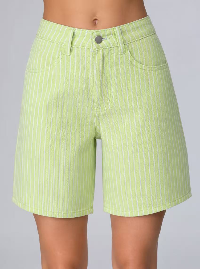 Women's Striped Bermuda Shorts