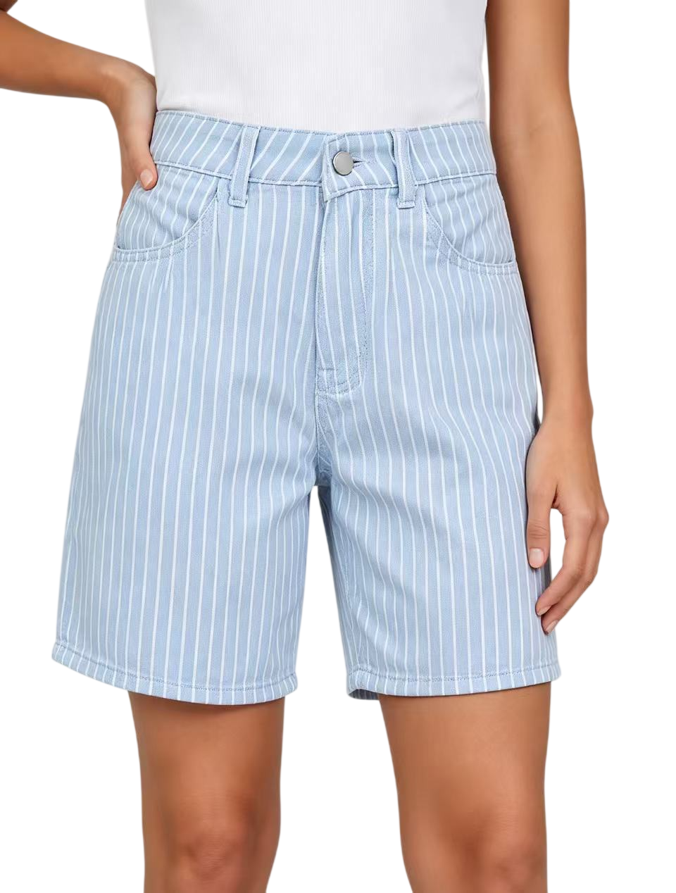 Women's Striped Bermuda Shorts