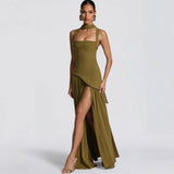 Women's High Slit Evening Maxi Dress