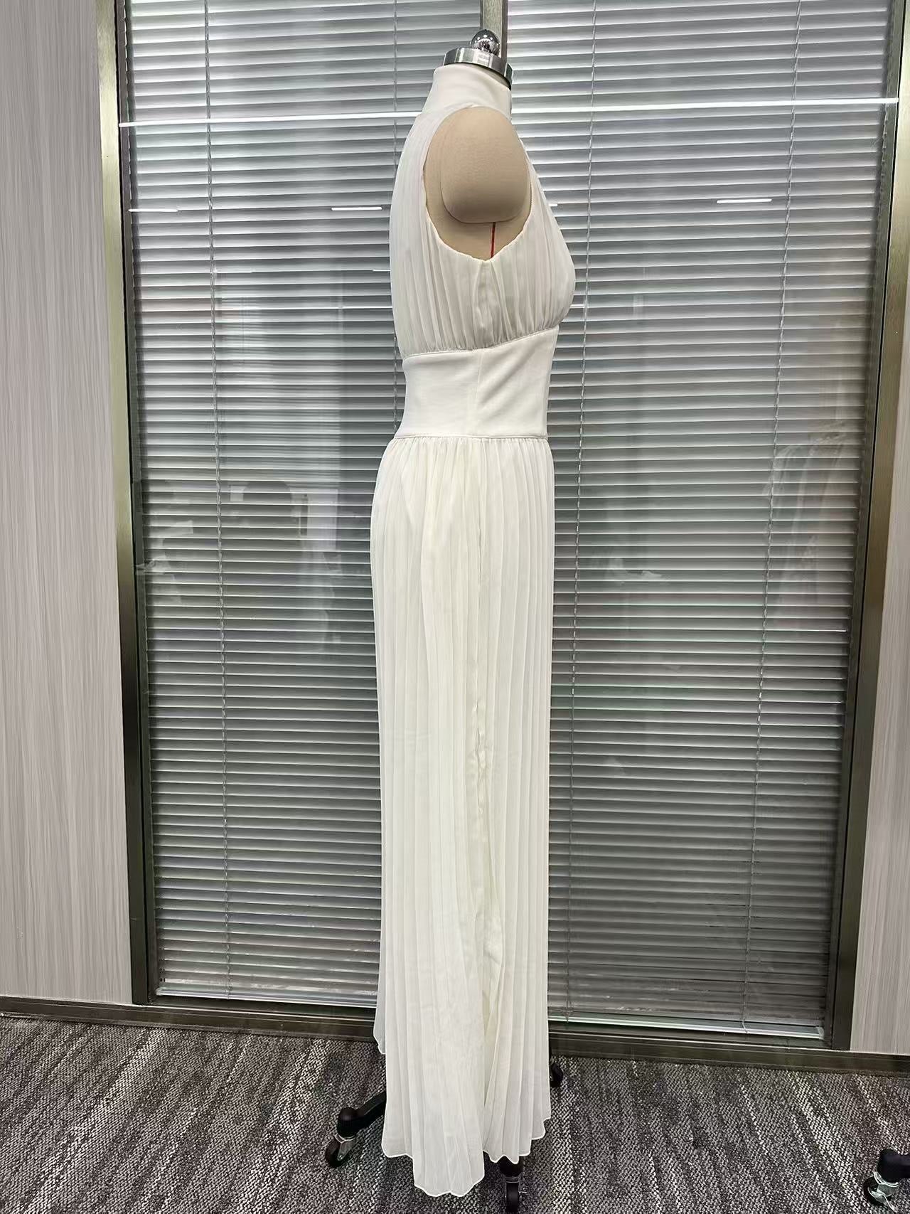 Women's Pleated Wide Leg Jumpsuit