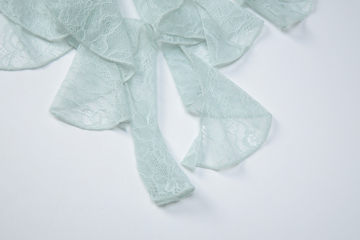 Women's Ruffle Halter Crop Top