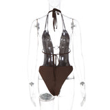 Women's Plunge Neck Romper