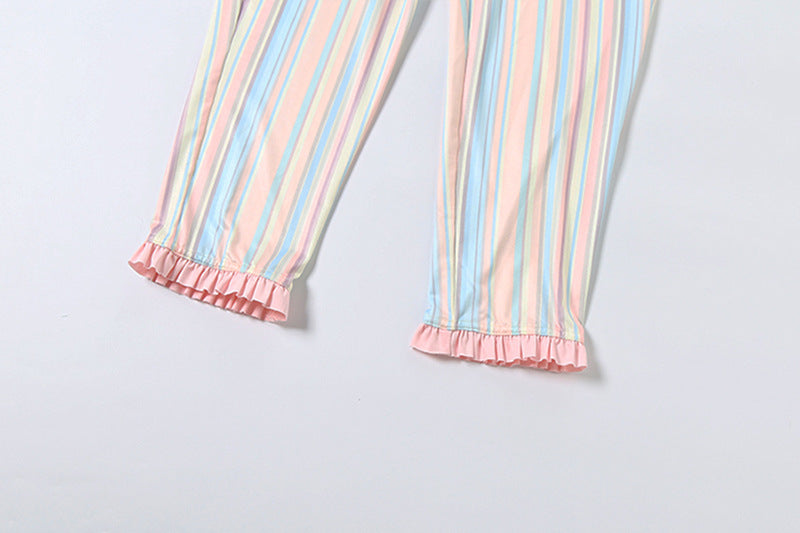 Women's Strapless Stripe Capri Set