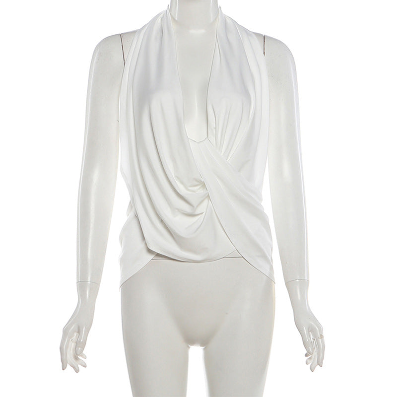 Women's Halter Drape Tank Top