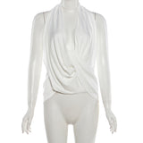 Women's Halter Drape Tank Top