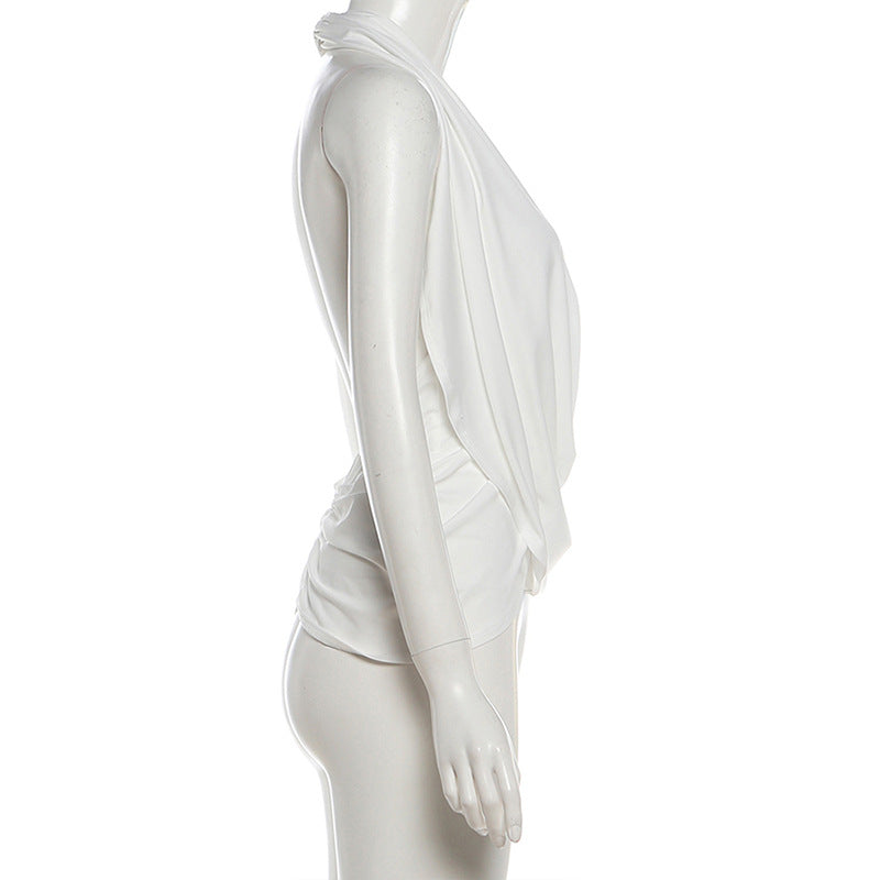 Women's Halter Drape Tank Top