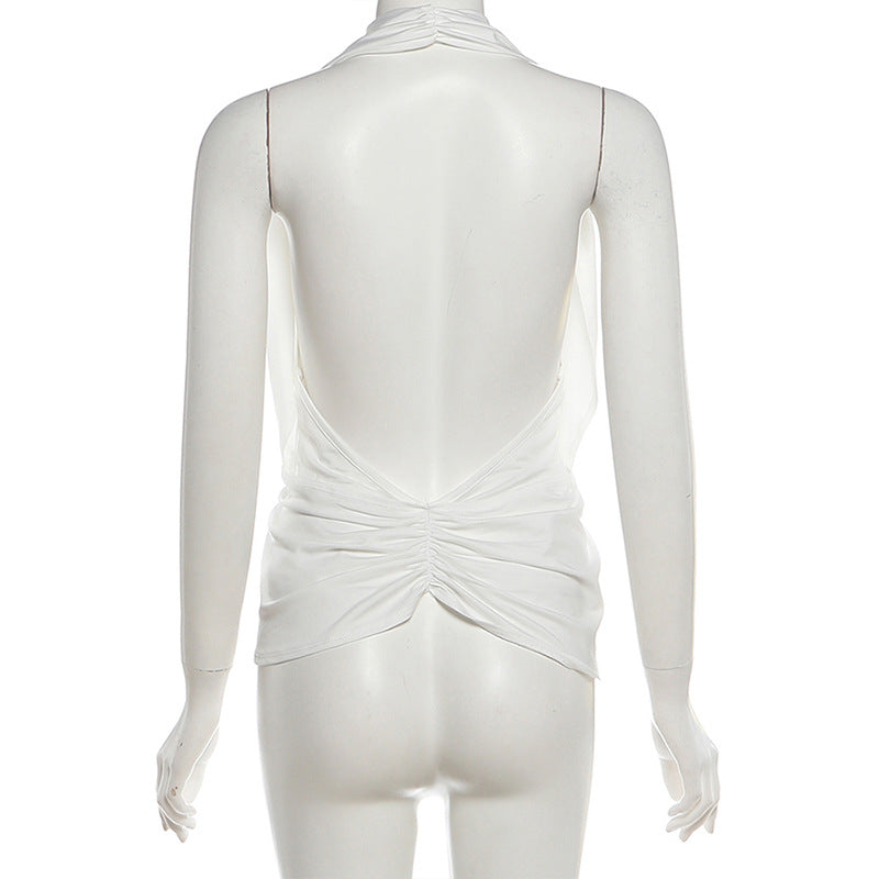 Women's Halter Drape Tank Top