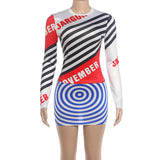 Women's Printed Bodycon Mini Dress