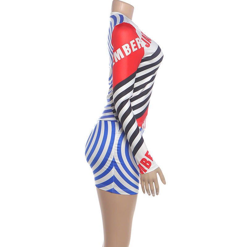 Women's Printed Bodycon Mini Dress