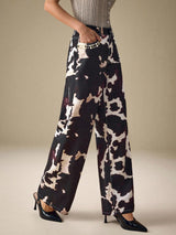 Women's Wide Leg Printed Jeans
