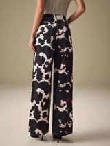 Women's Wide Leg Printed Jeans
