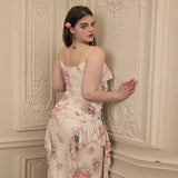 Women's Floral Ruffle Maxi Dress