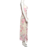 Women's Floral Ruffle Maxi Dress