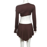 Women's Cutout Long Sleeve Mini Dress