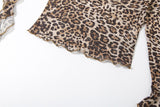 Women's One Shoulder Leopard Print Top