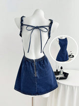 Women's Sleeveless Denim Mini Dress