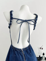 Women's Sleeveless Denim Mini Dress