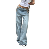 Women's Rhinestone Wide Leg Jeans