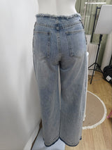 Women's Rhinestone Wide Leg Jeans
