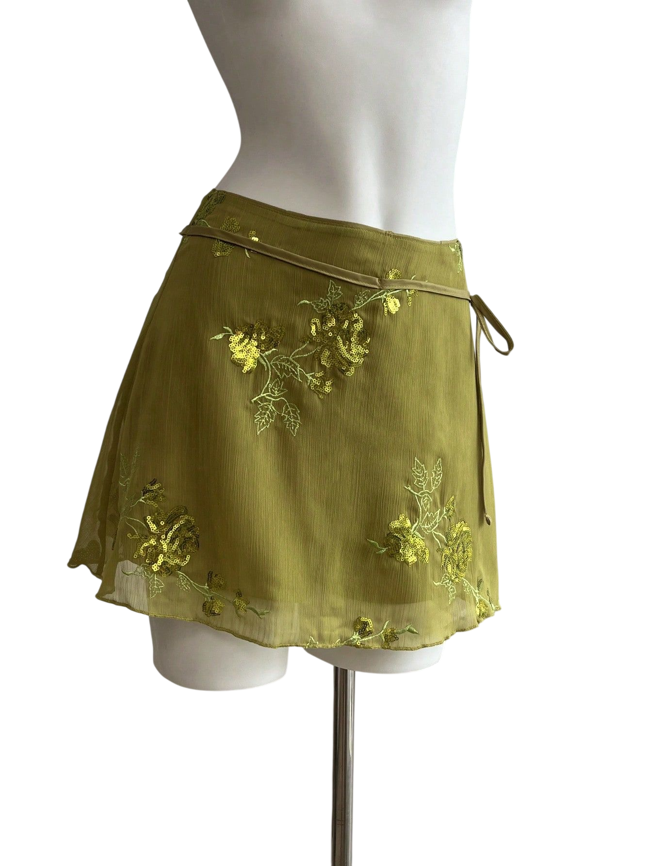 Women's Embroidered Wrap Mini Skirt