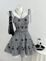 Women's Smocked Tiered Mini Dress