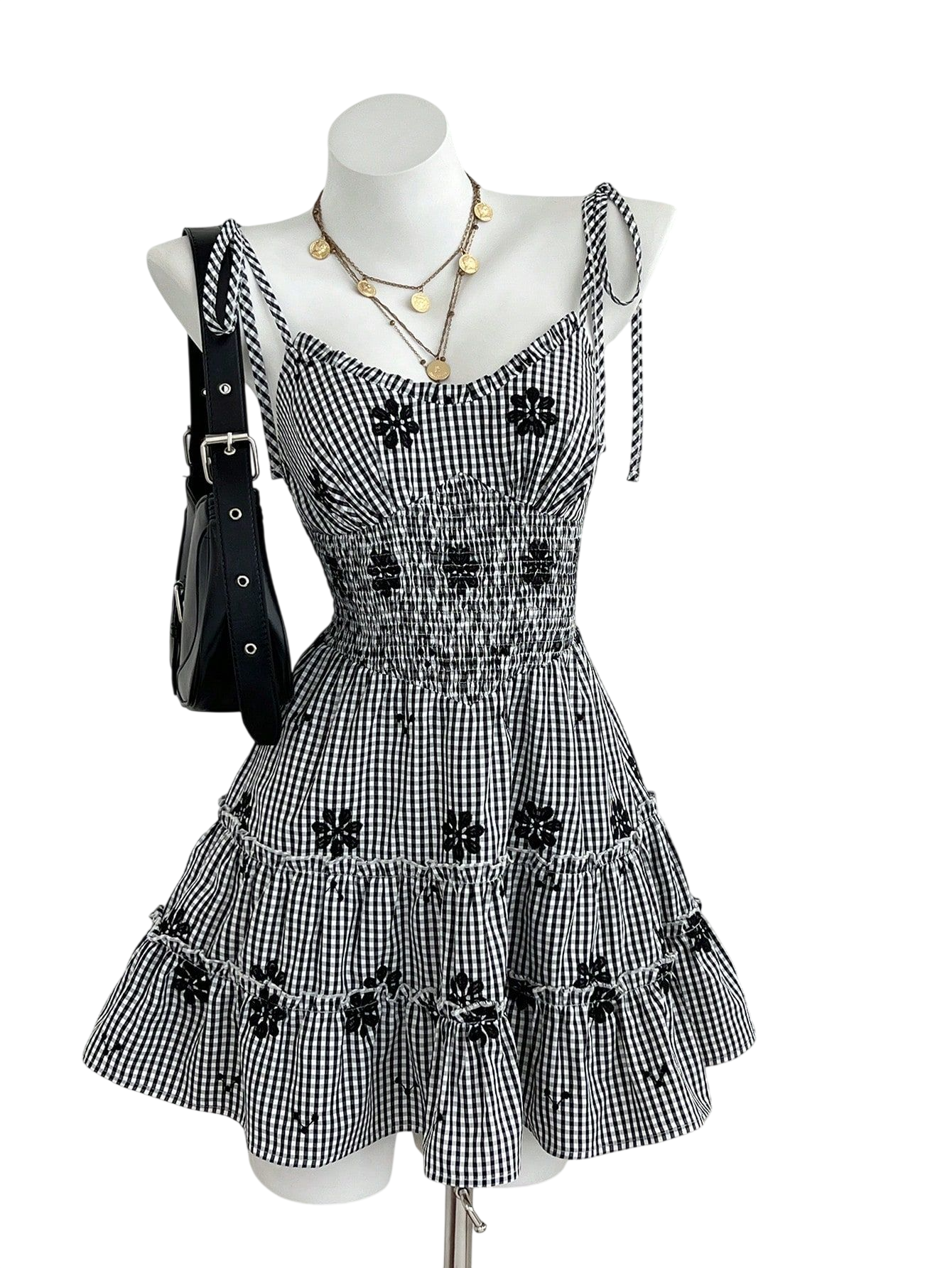Women's Smocked Tiered Mini Dress
