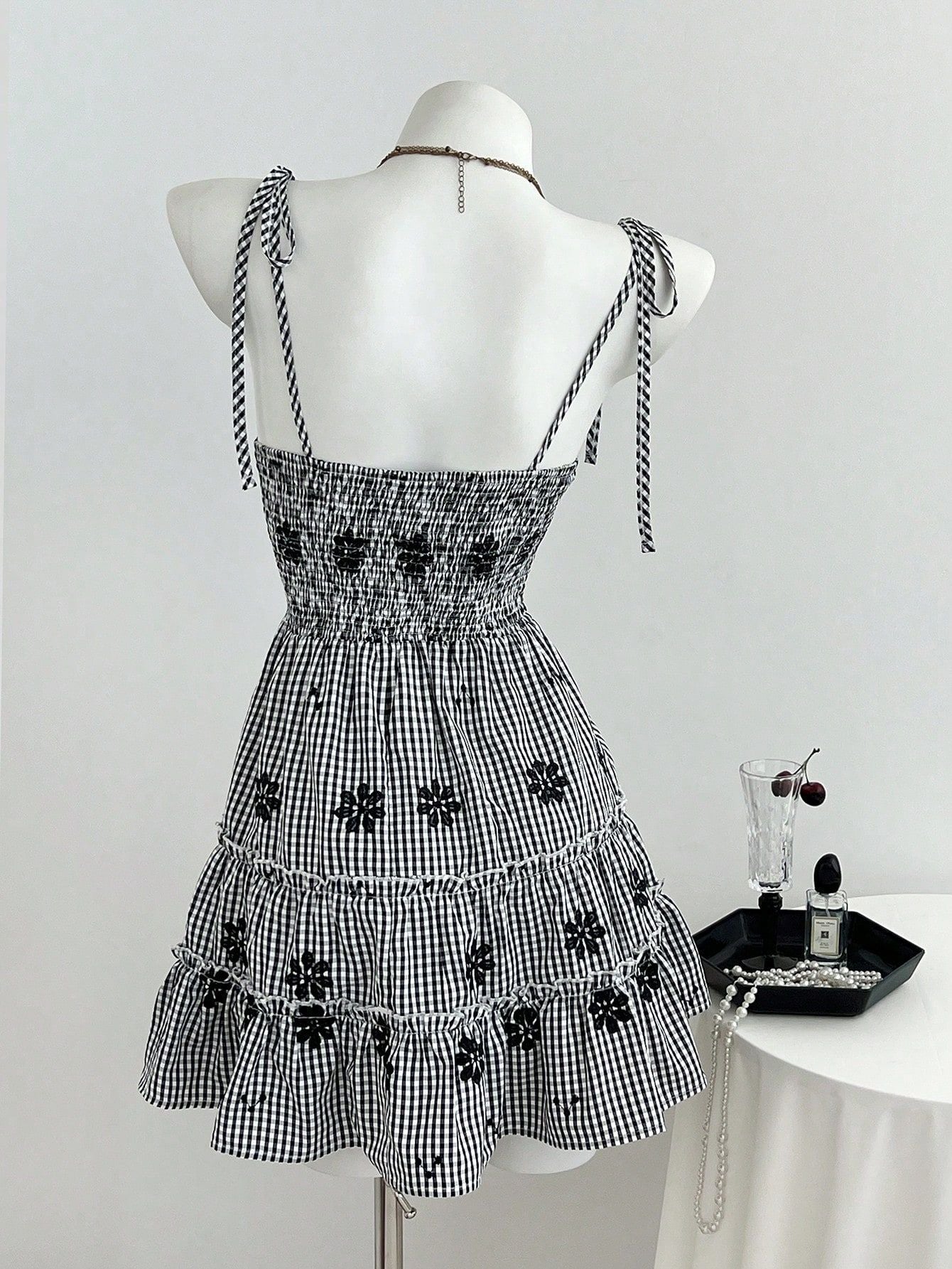 Women's Smocked Tiered Mini Dress